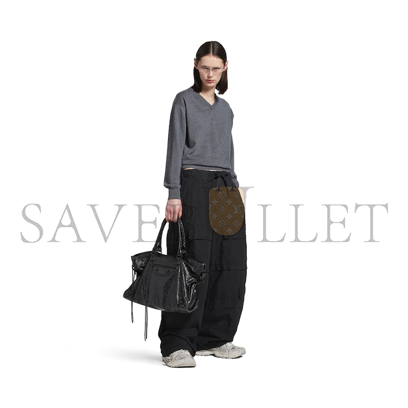 BALENCIAGA LE CITY BAG LARGE IN BLACK 8657652ACME1000 (46*29*17cm)
